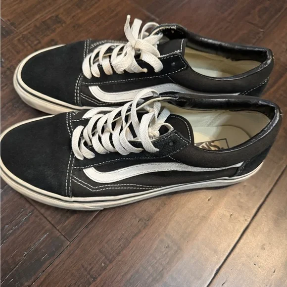 Vans black and white old skool classic skate shoes sneakers size 10 - Picture 7 of 10